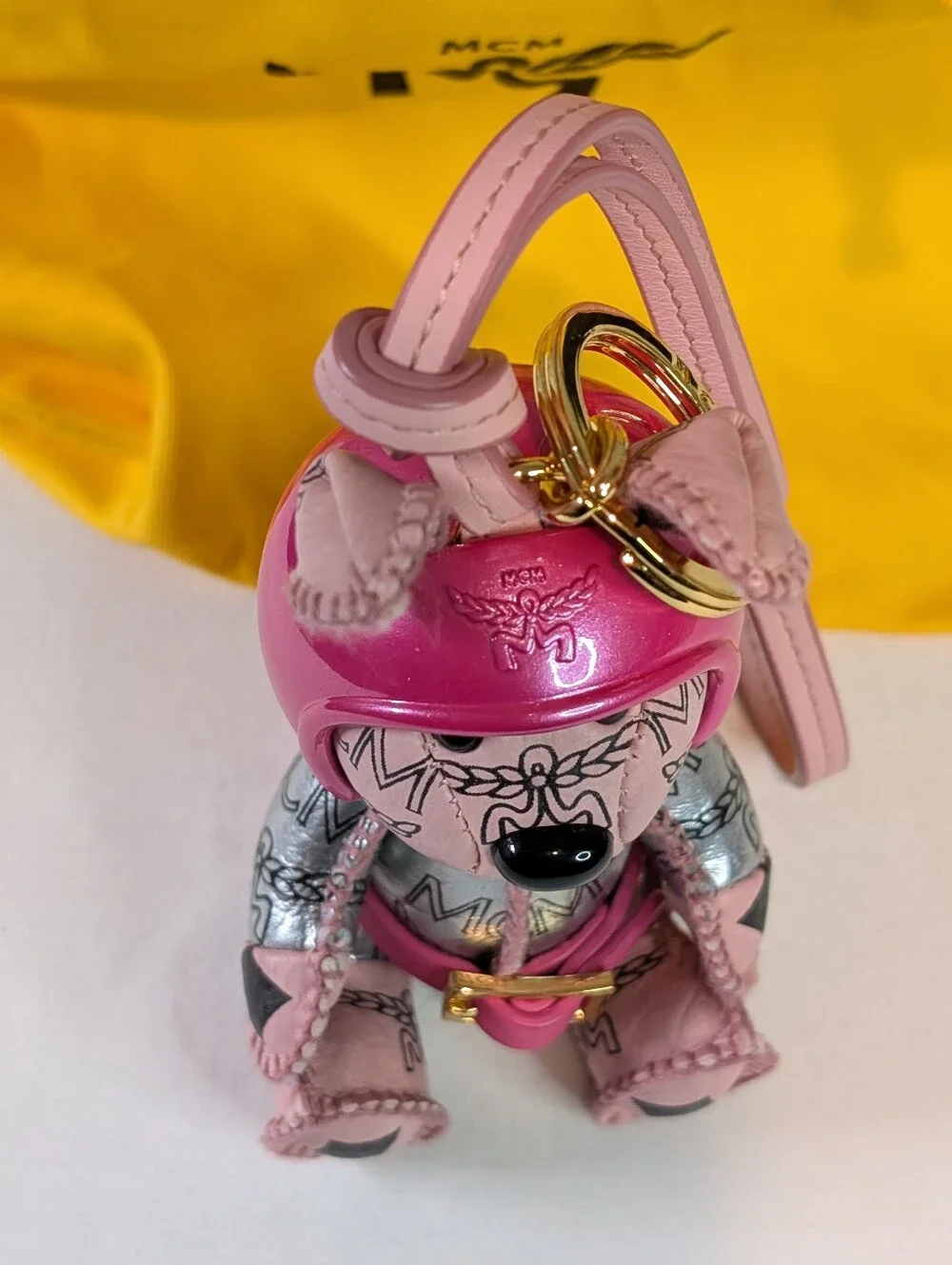 MCM Aren Space Rabbit Charm In Visetos